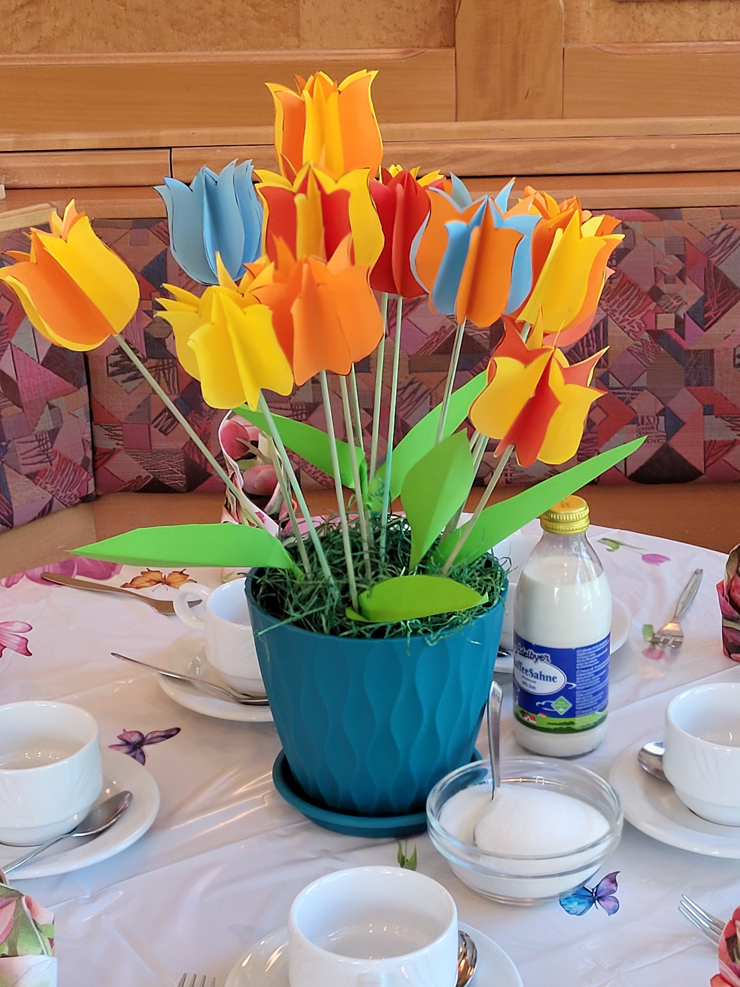 selbst gebastelte Tulpen