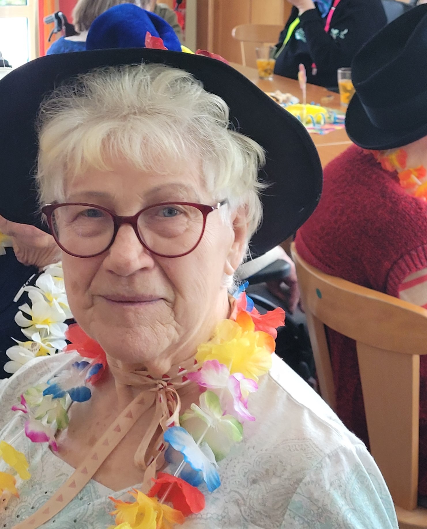 eine verkleidete Bewohnerin